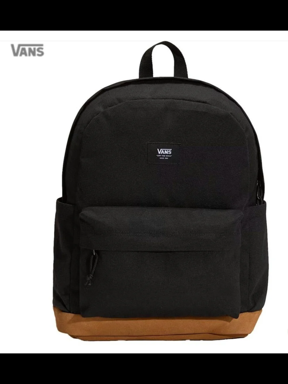 NEW! Vans Black Backpack with Tan Base NWT